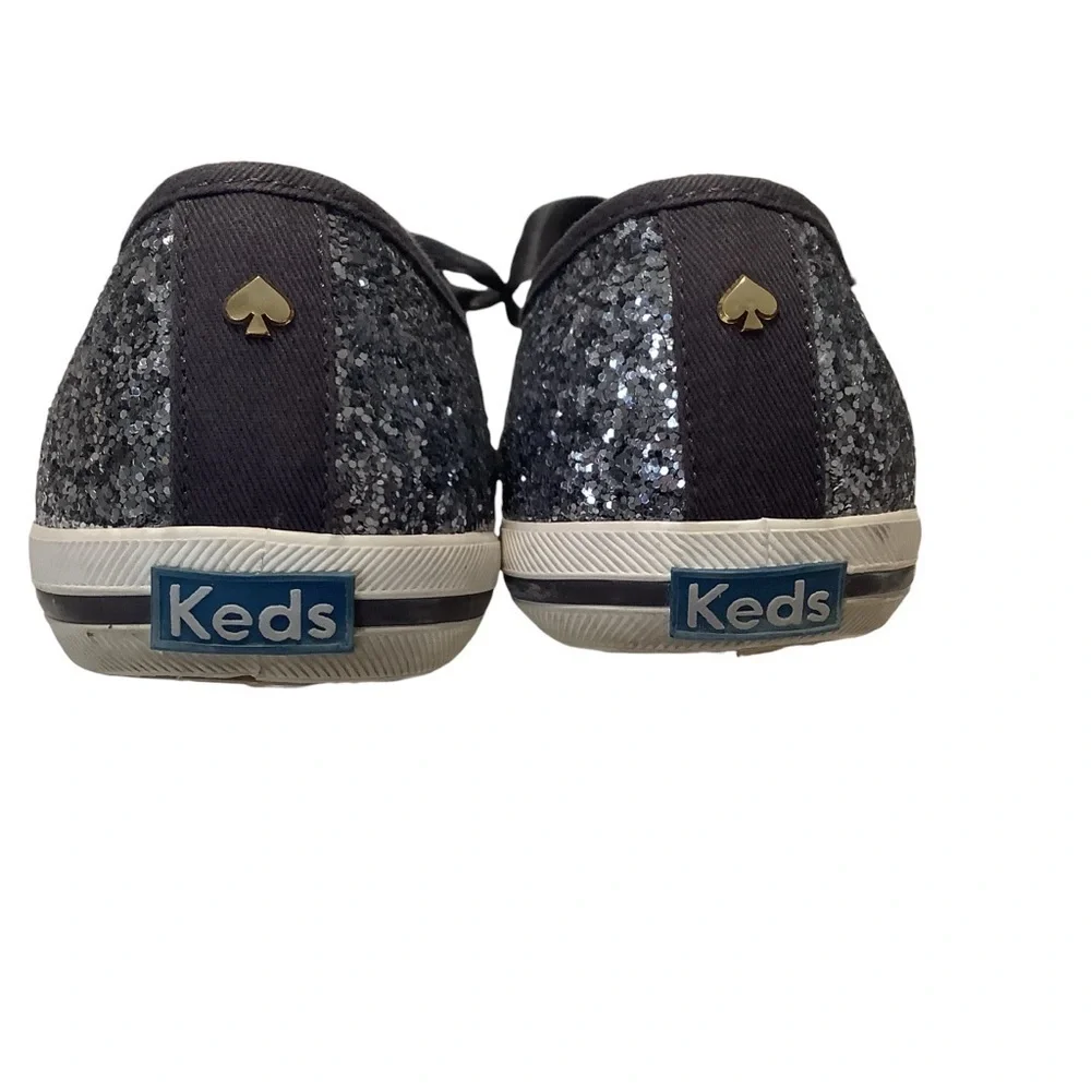 KATE SPADE x KEDS Champion Gray Glitter Sneakers Size 9